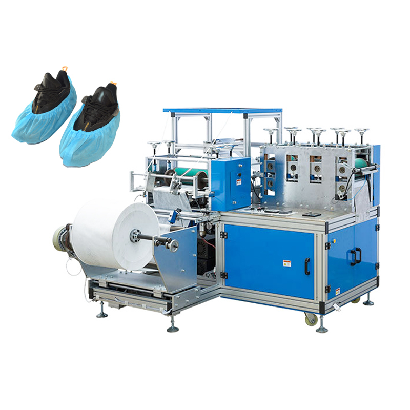 High speed disposable non woven shoe cover making machine
